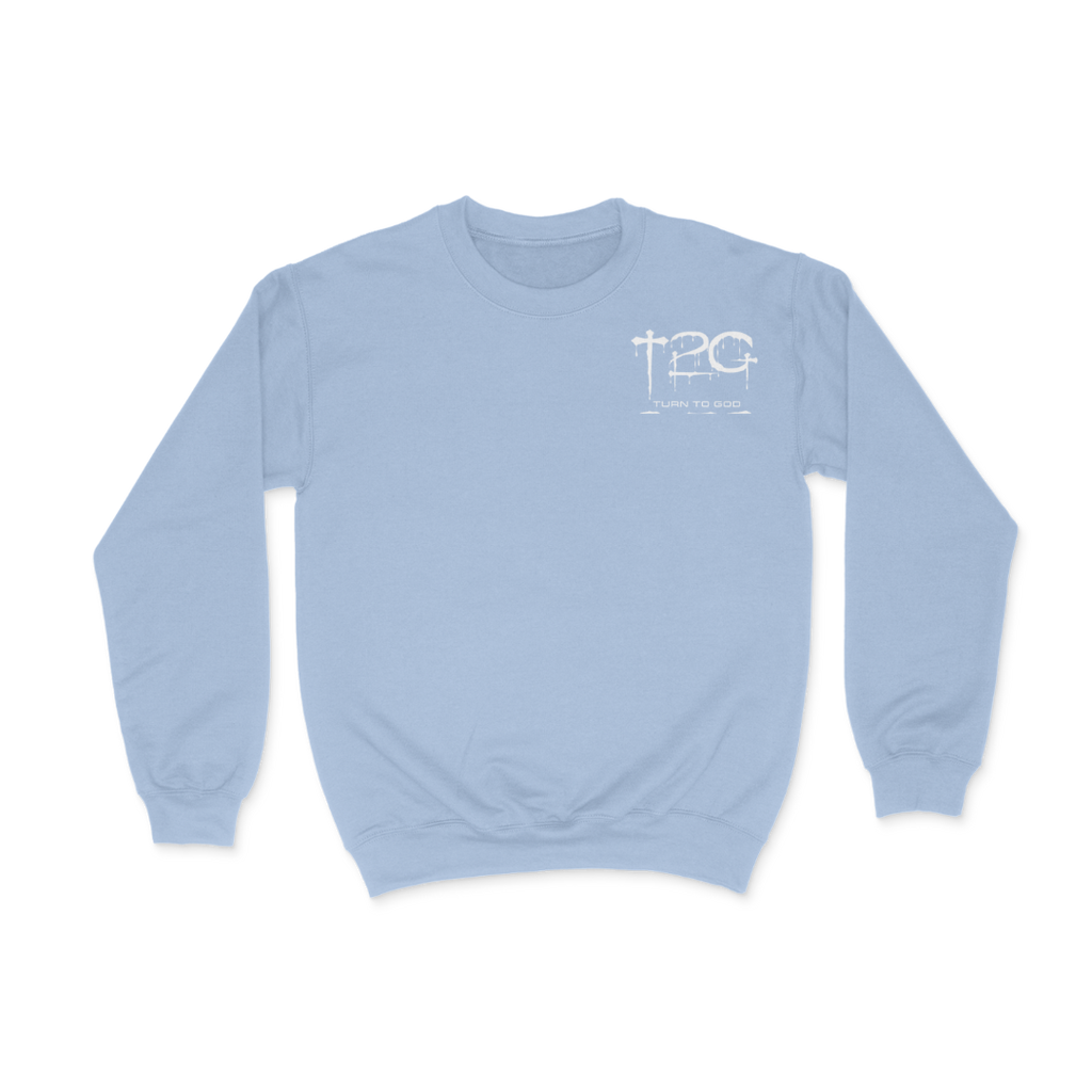 Turn 2 God Baby Blue  Crew Neck