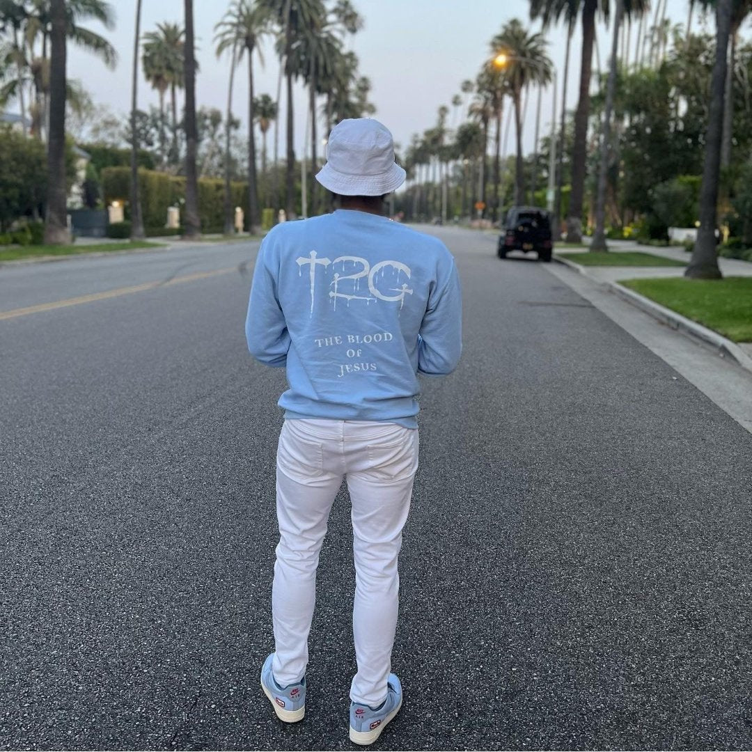 Turn 2 God Baby Blue  Crew Neck